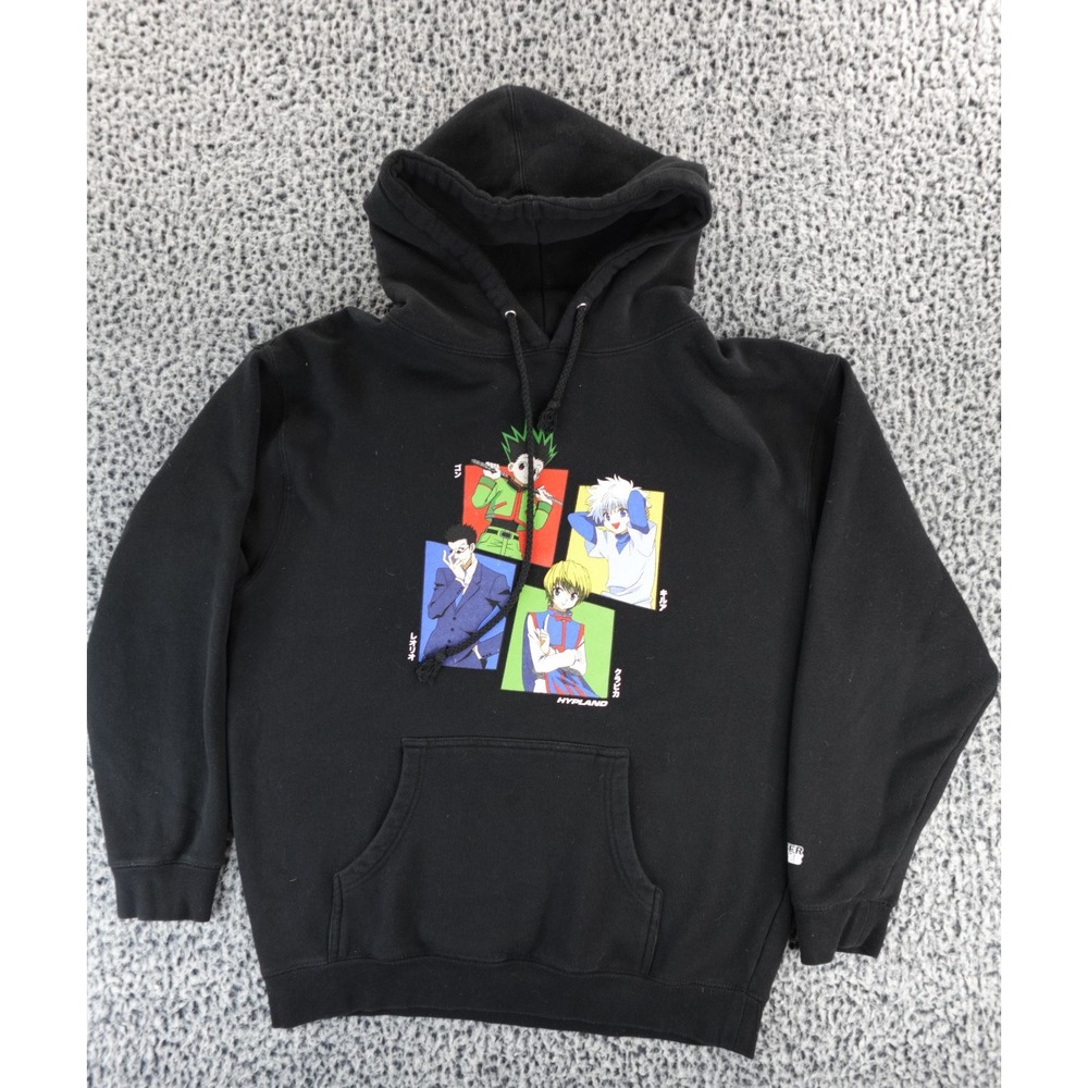 Hunter x Hunter Mens Large Hoodie Black Manga Anime‎ Hypland Killua Zoldyck